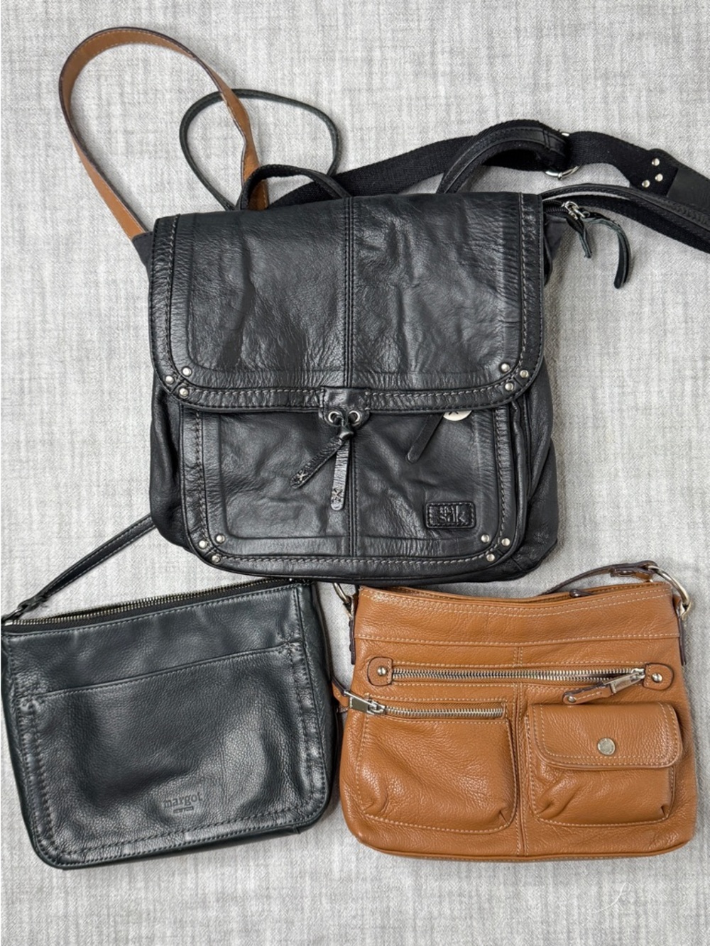 3 Leather Handbag Bundle Margot Green Tignanello Brown The SAK backpack